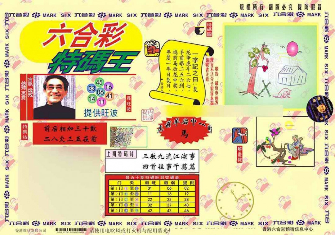 六合彩112期心水特码(信封)