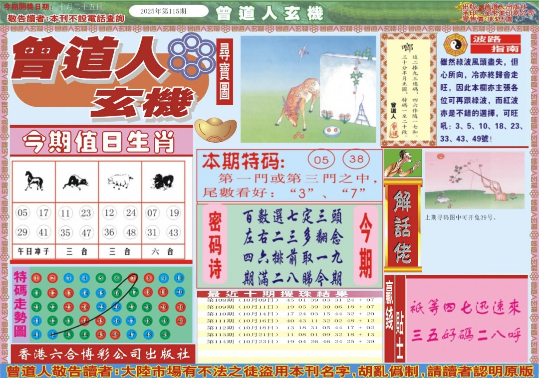 六合彩115期曾道人玄机A