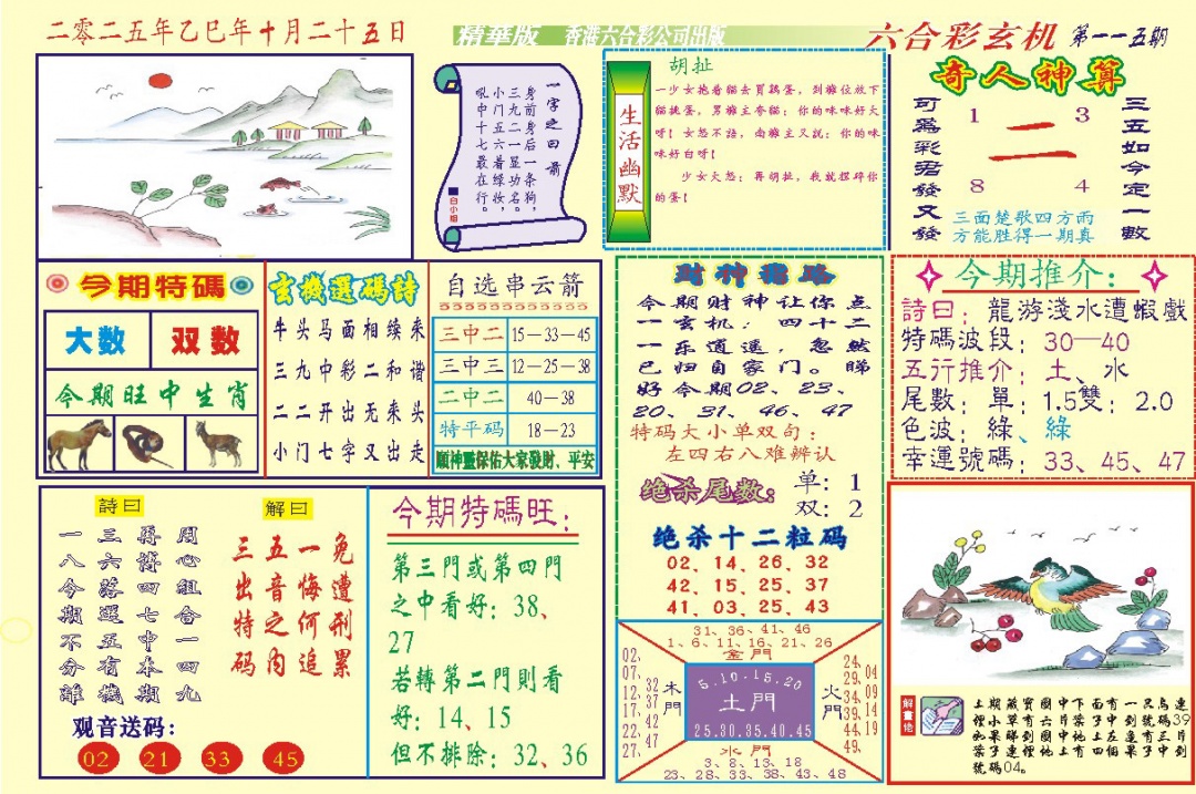 六合彩115期118六合玄机(新图)