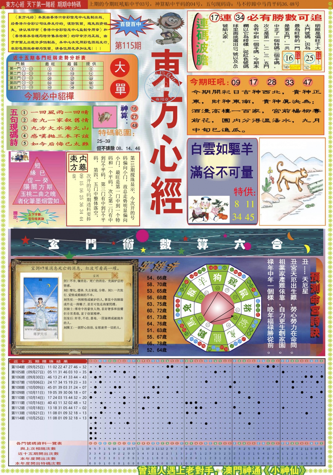 六合彩115期东方心经A