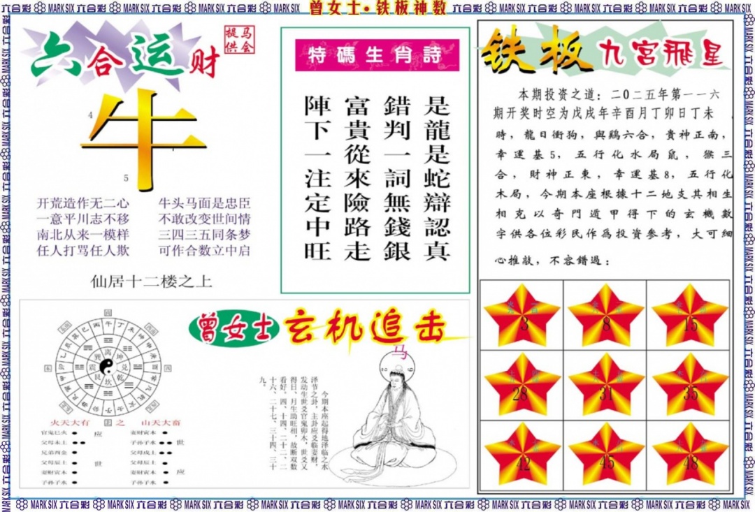 六合彩116期曾女士铁板神数B