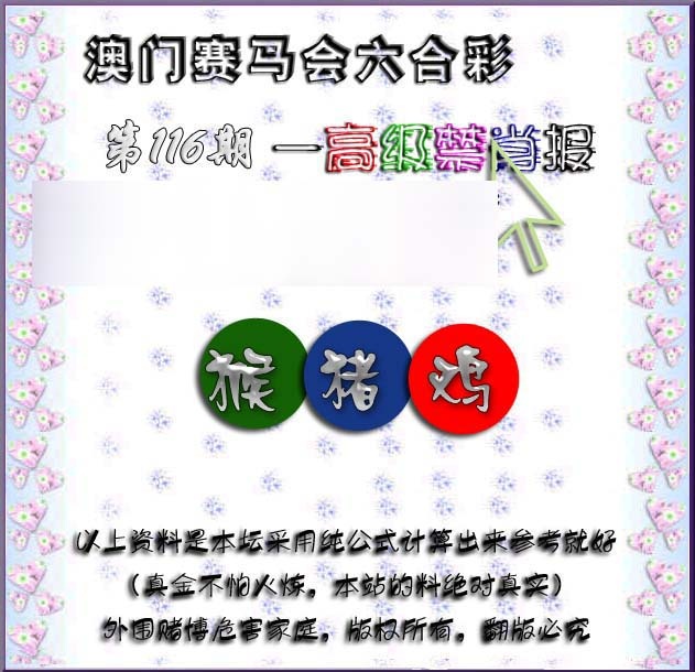 六合彩116期赛马会高级禁肖报