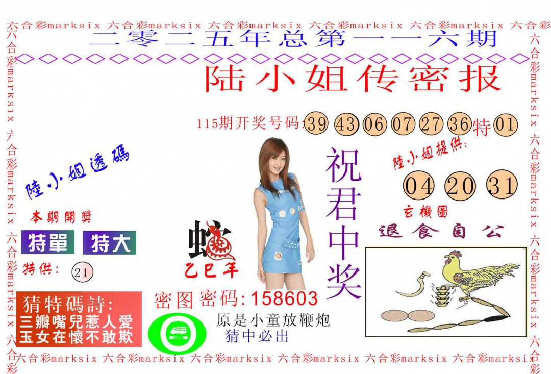 六合彩116期陆小姐传密A