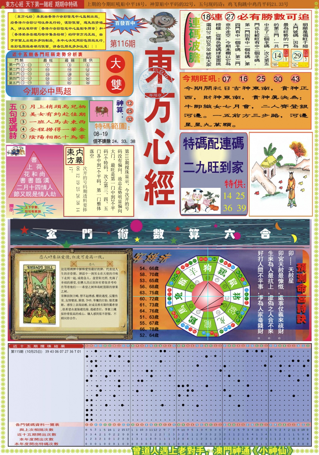 六合彩116期东方心经A