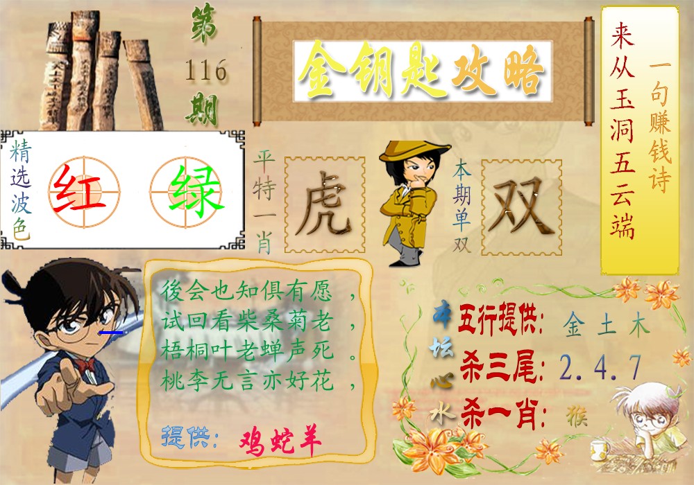 六合彩116期金钥匙攻略