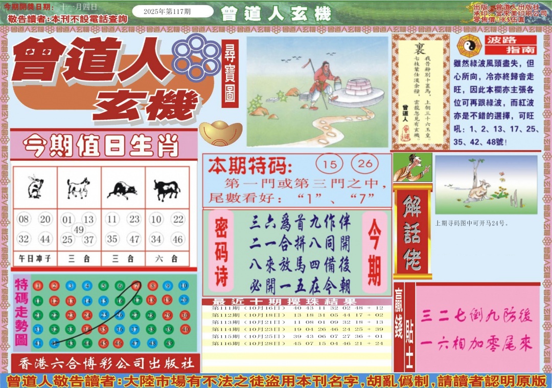 六合彩117期曾道人玄机A