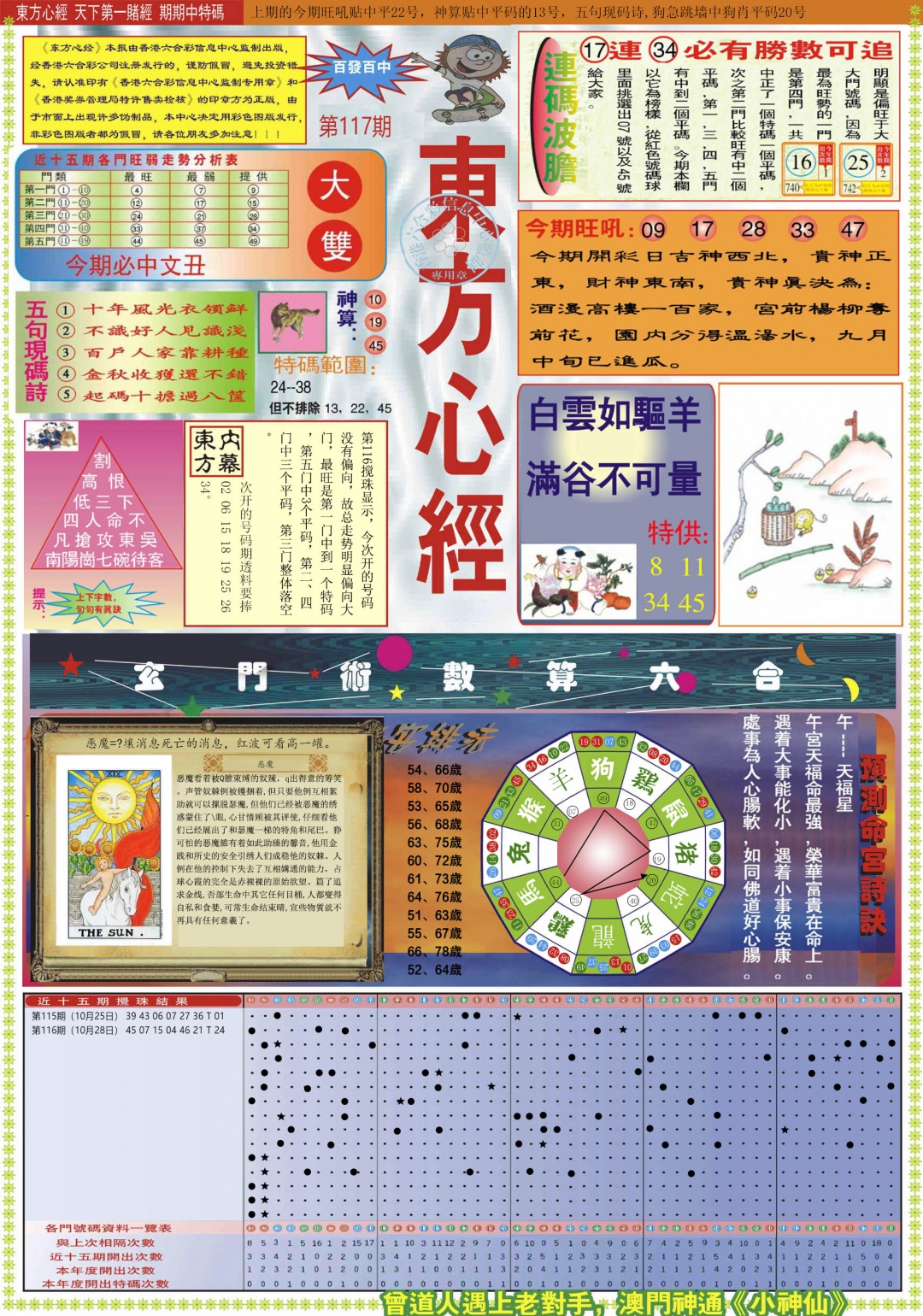 六合彩117期东方心经A