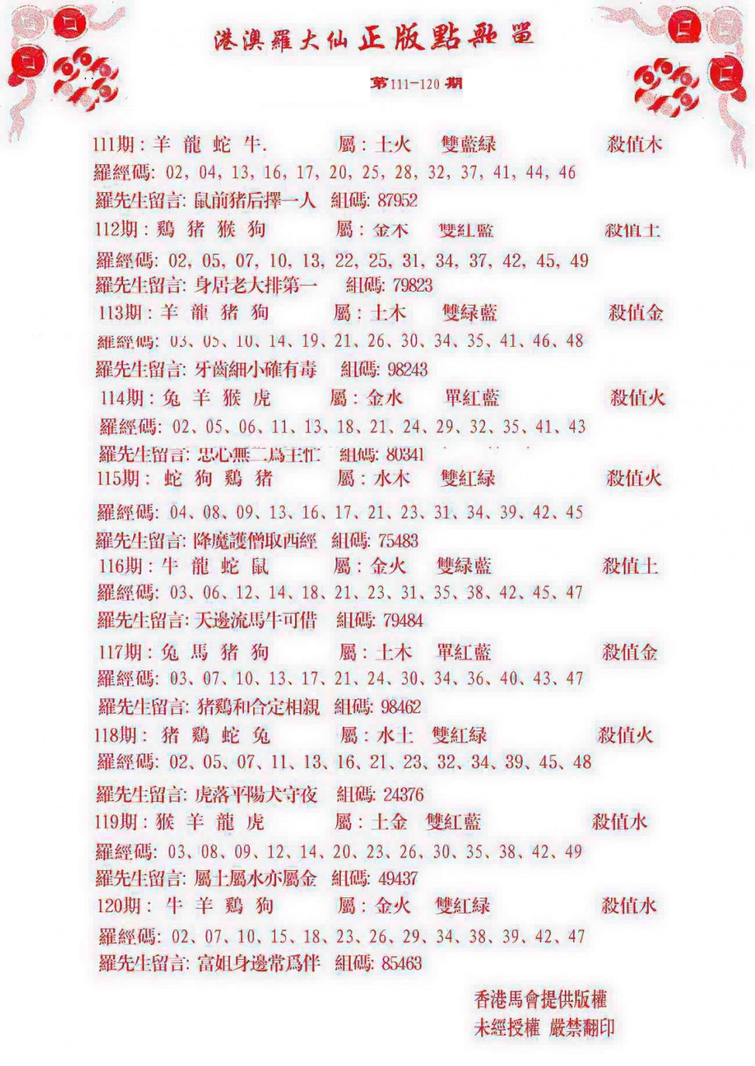 六合彩117期点歌单