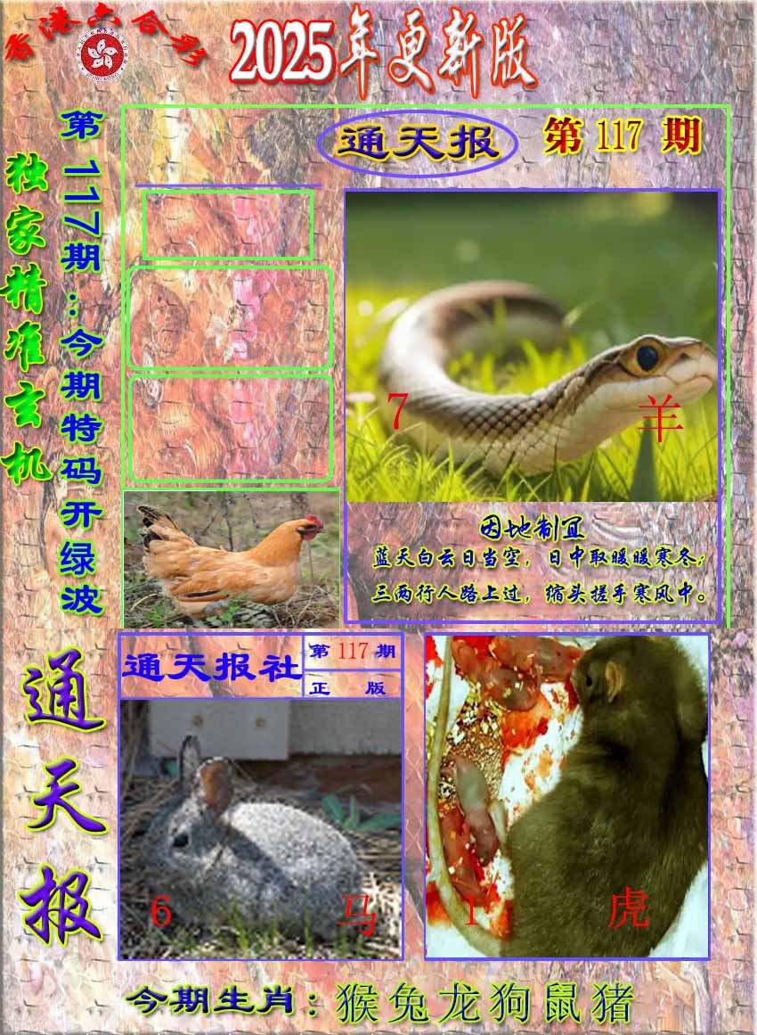 六合彩117期新通报