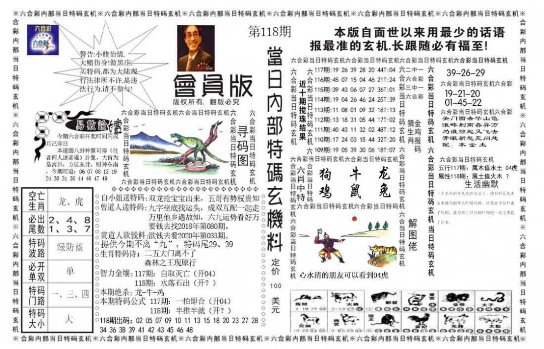 六合彩118期当日特码玄机报