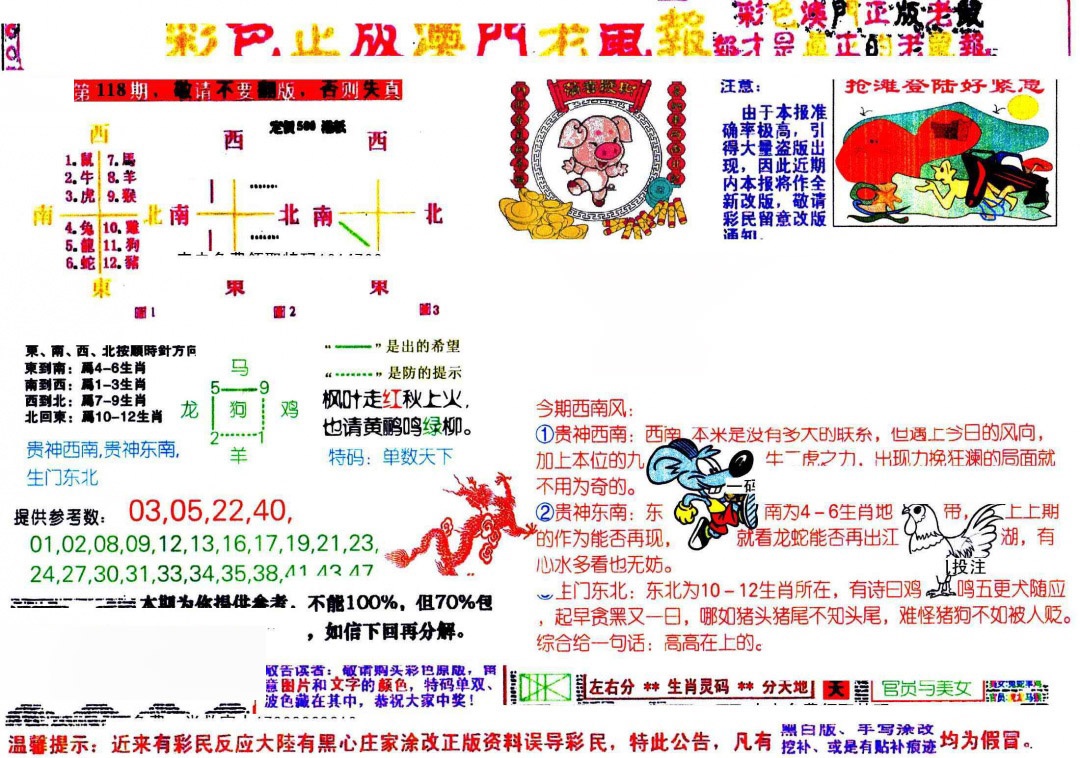 六合彩118期彩色正版澳门老鼠报