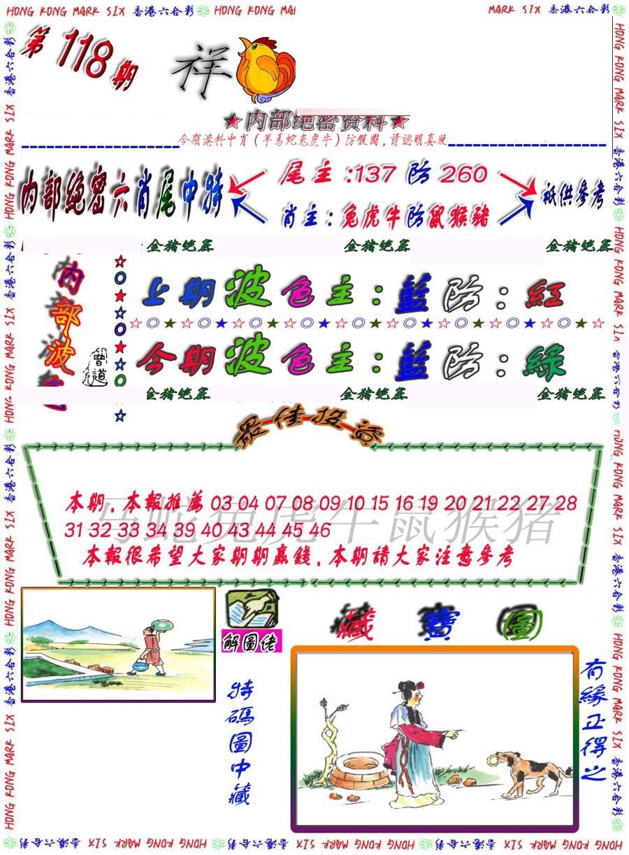 六合彩118期金鼠绝密图