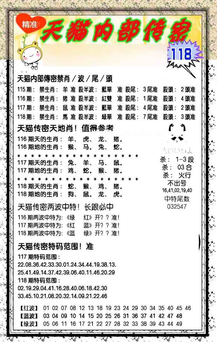 六合彩118期内部传密