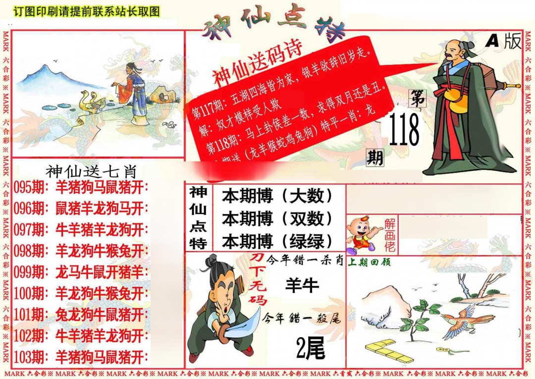 六合彩118期神仙点特A