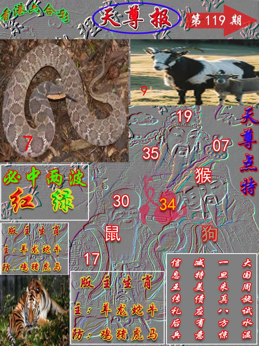 六合彩119期天尊报