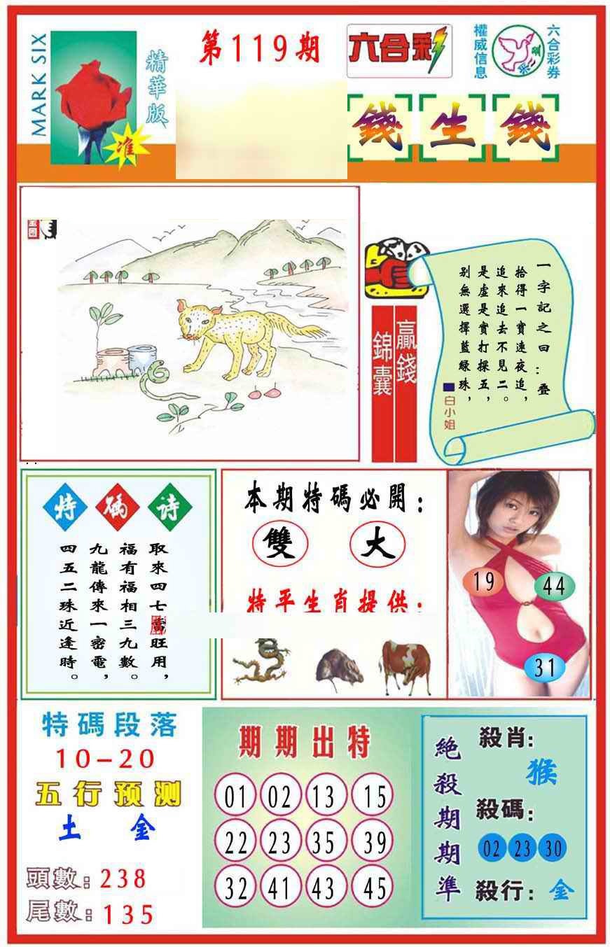 六合彩119期马经钱生钱(新图推荐)