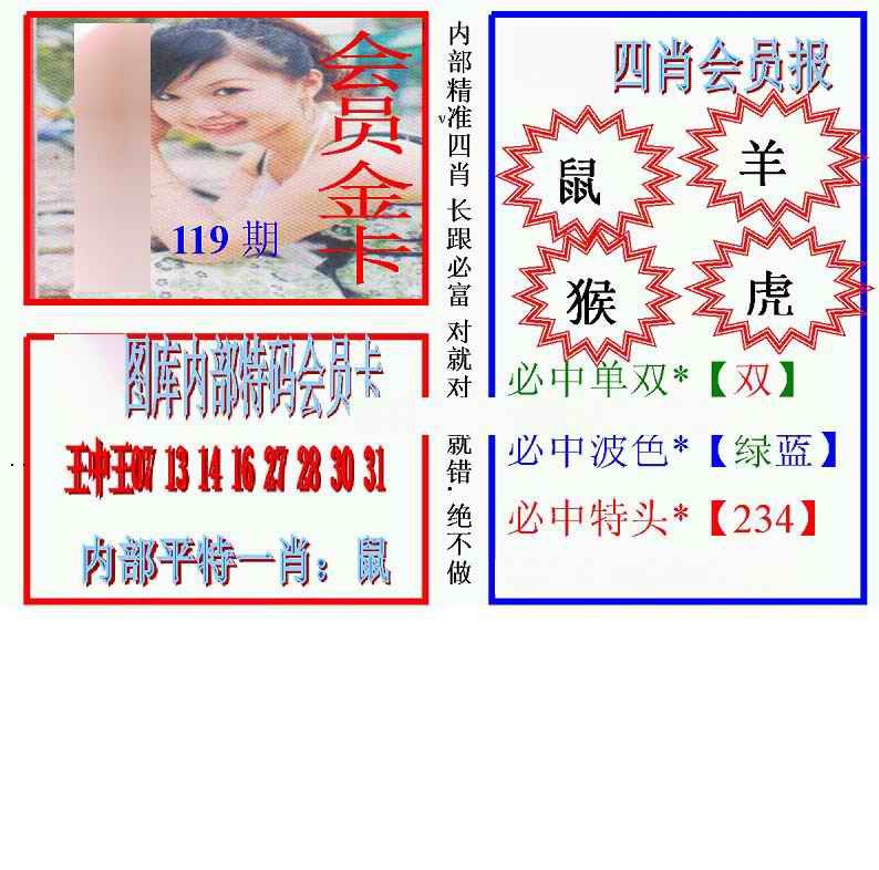 六合彩119期马经四肖会员报(新图)