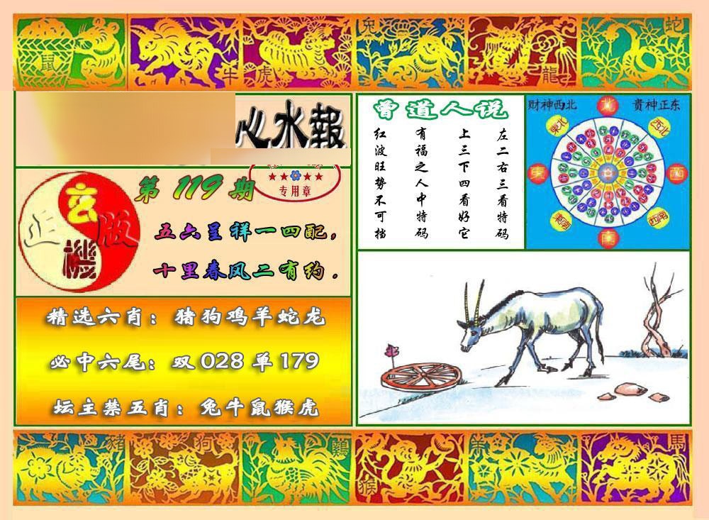 六合彩119期马经心水报