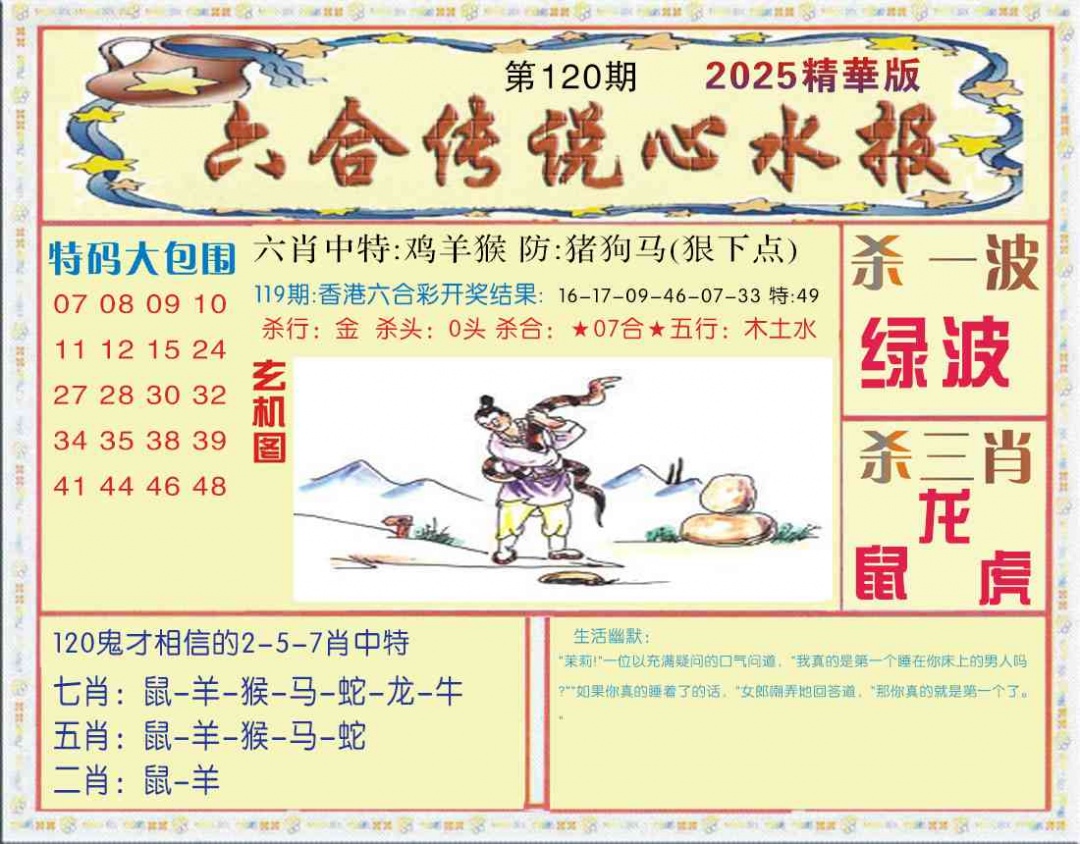 六合彩120期六合传说(心水版)