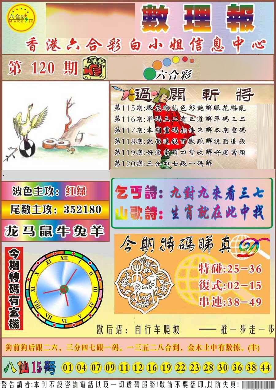 六合彩120期马经数理报