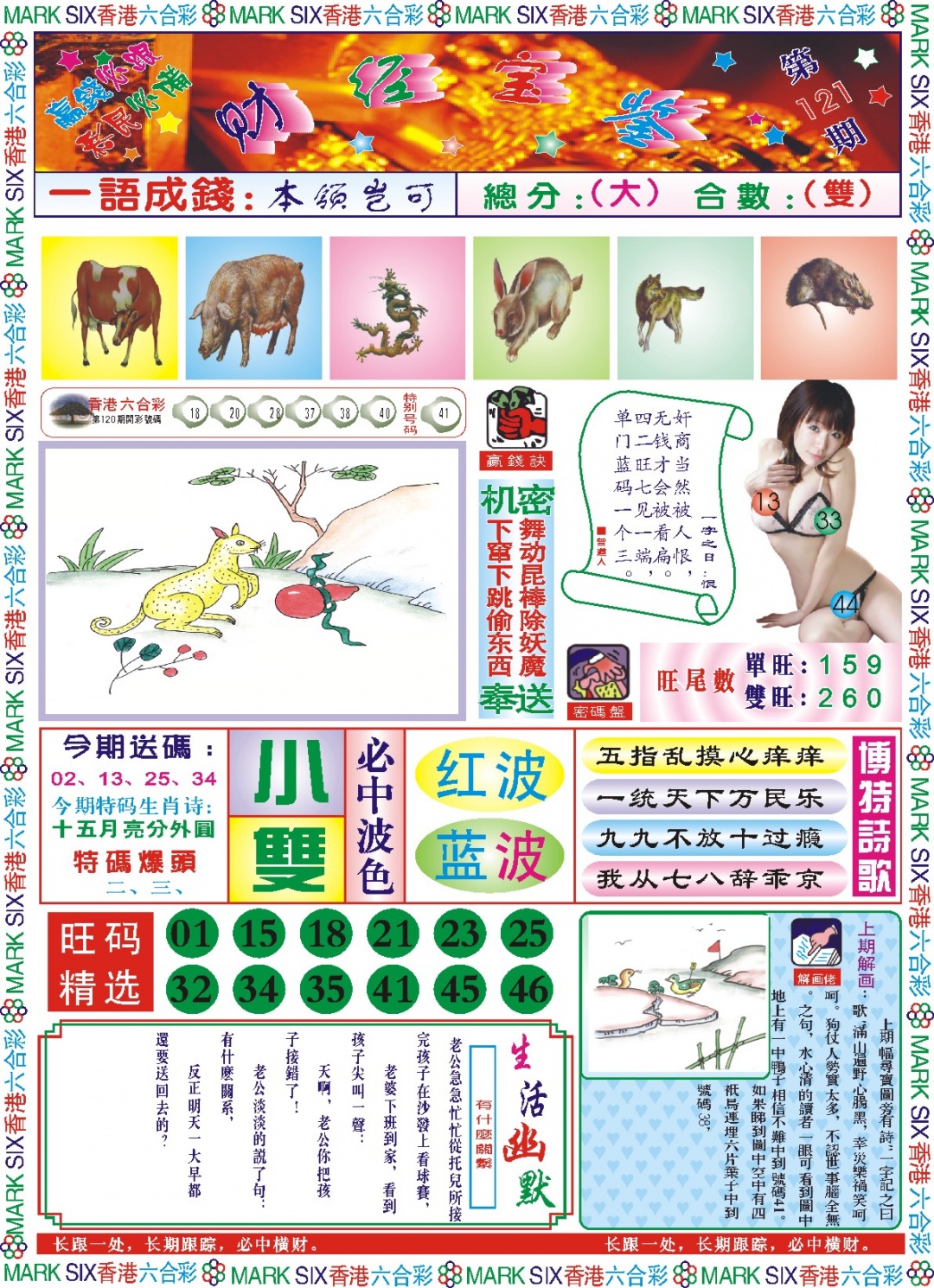 六合彩121期118财经宝鉴(新图)