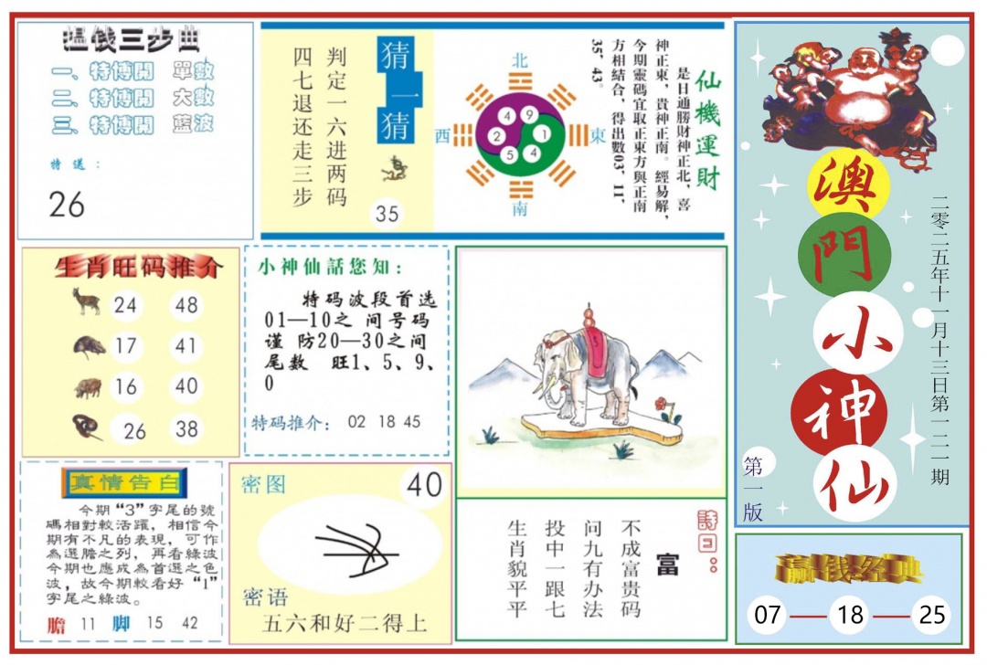 六合彩121期澳门小神仙-1