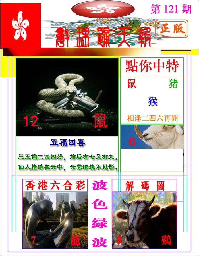 六合彩121期数理通天