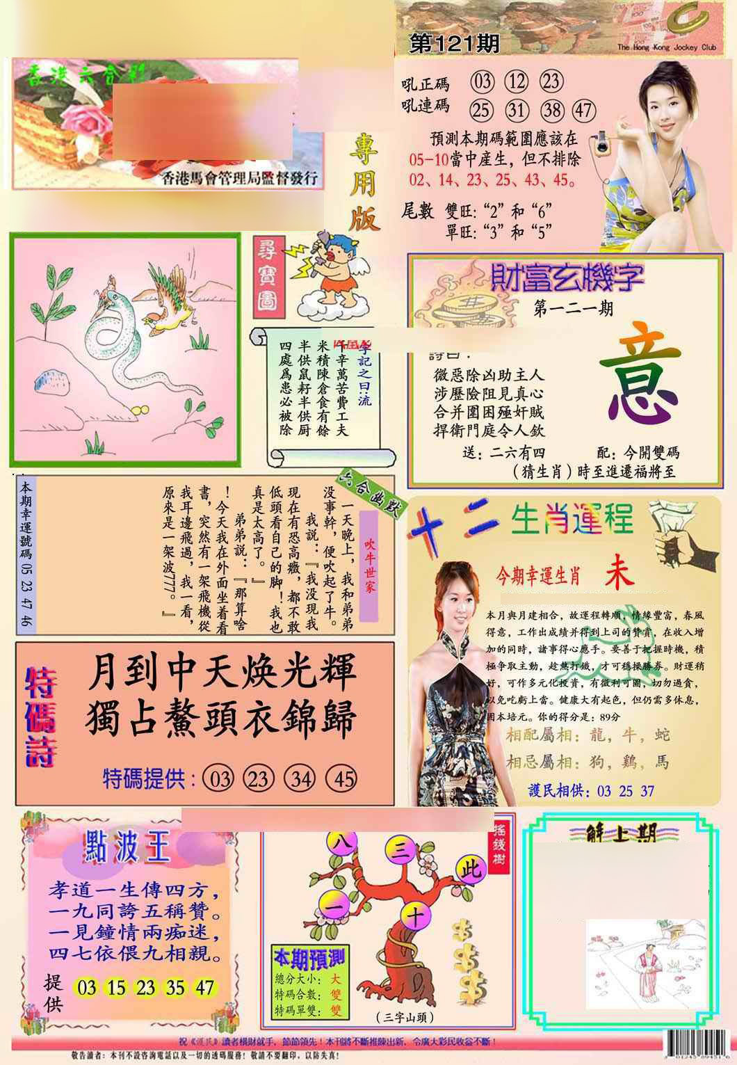 六合彩121期马经专用版(新图推荐)