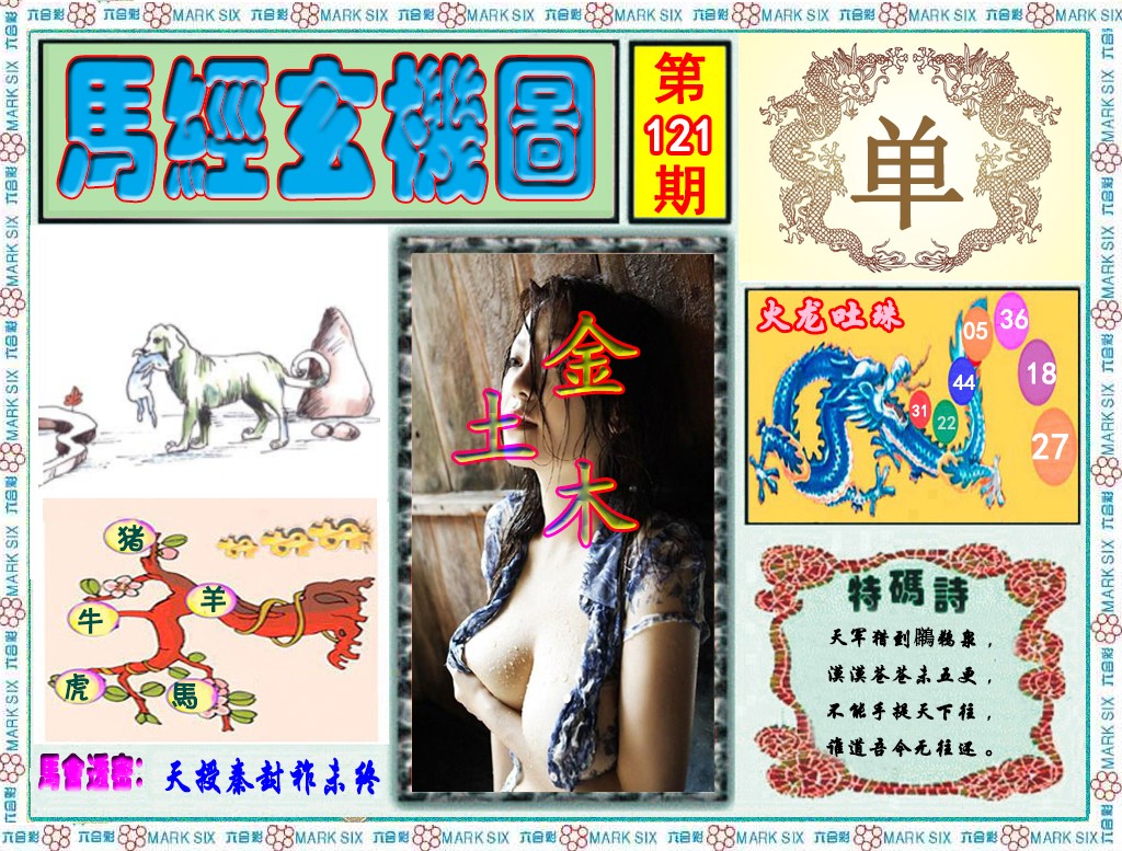 六合彩121期马经玄机图（荐）