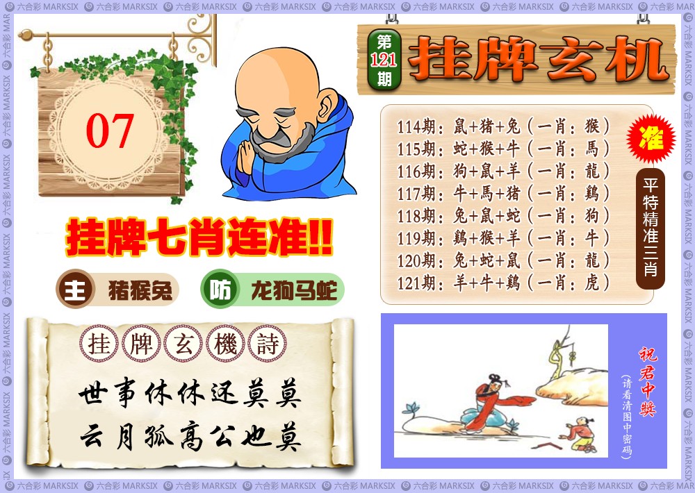 六合彩121期挂牌玄机(新图)