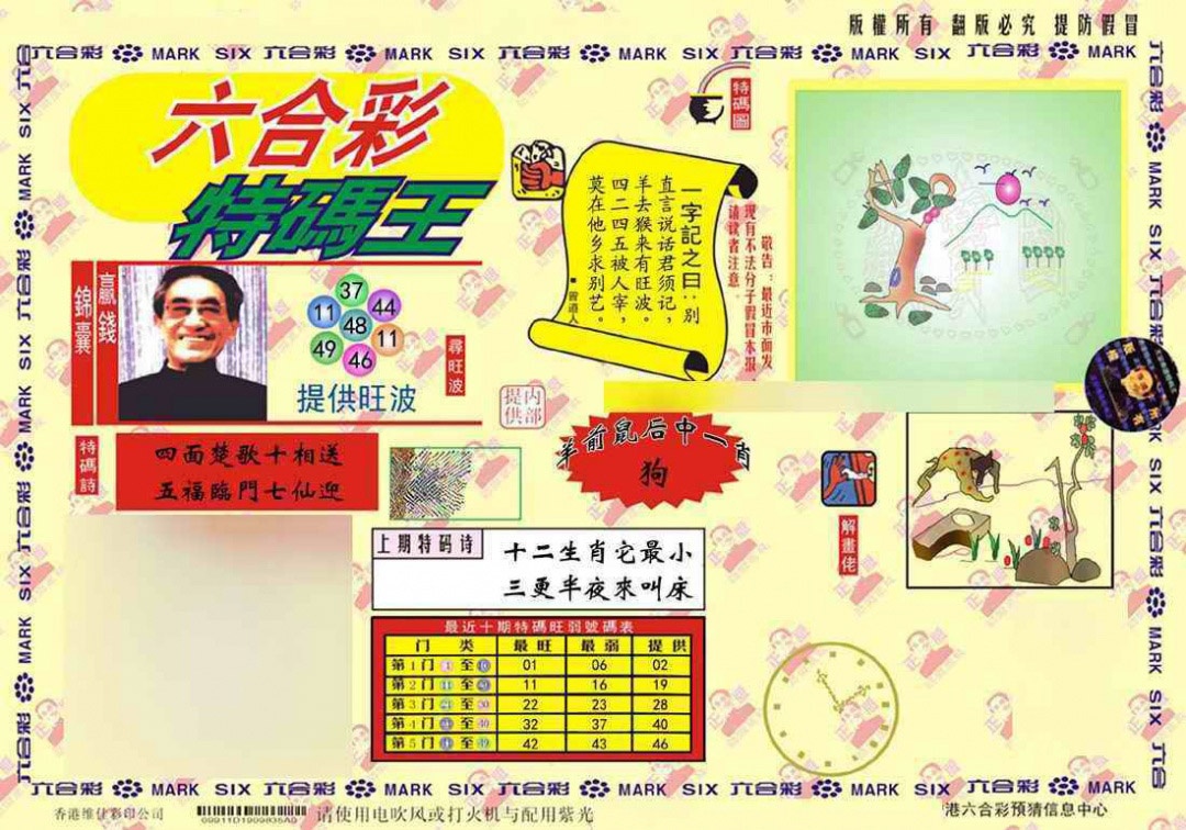 六合彩121期心水特码(信封)