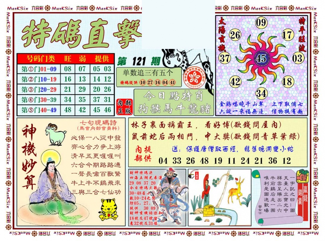六合彩121期特马直击