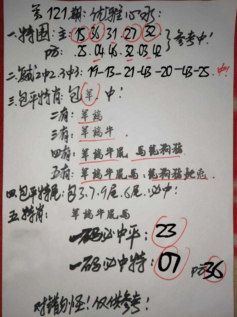 六合彩121期优雅心水