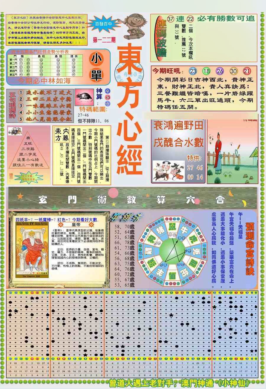 六合彩122期(新版)东方心经A