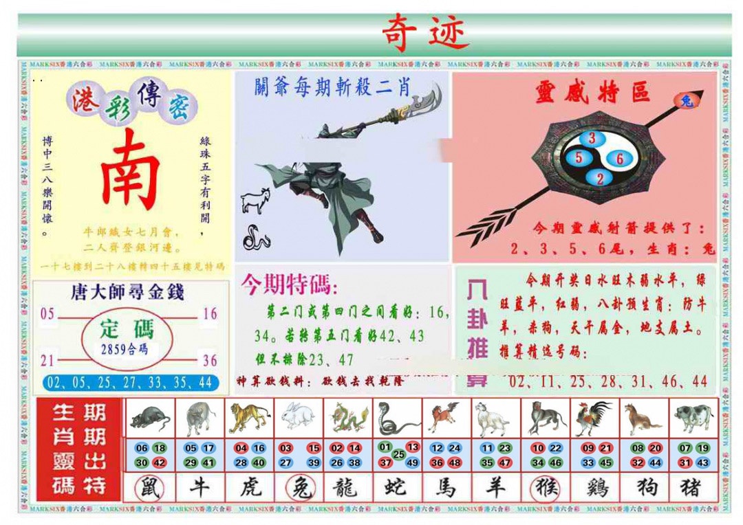 六合彩122期马经奇迹B(新图推荐)