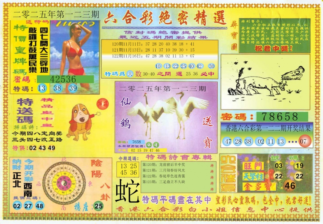 六合彩123期绝密精选A