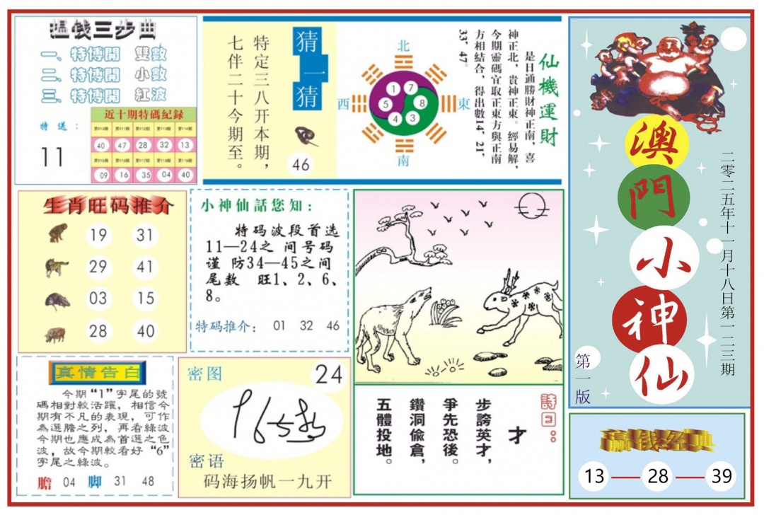 六合彩123期澳门小神仙-1