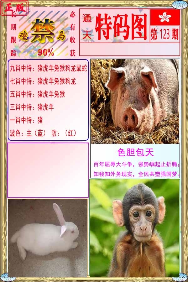六合彩123期特码图