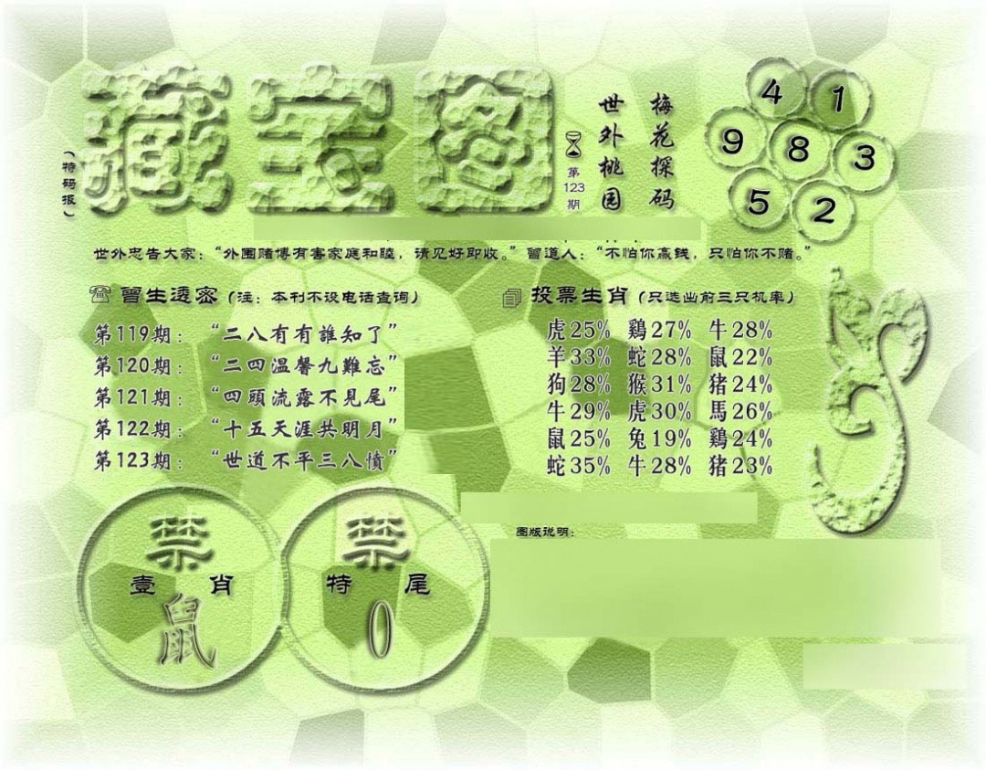 六合彩123期假老藏宝图