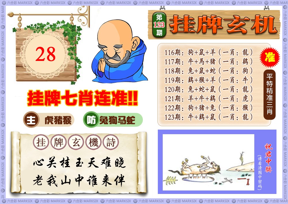 六合彩123期挂牌玄机(新图)