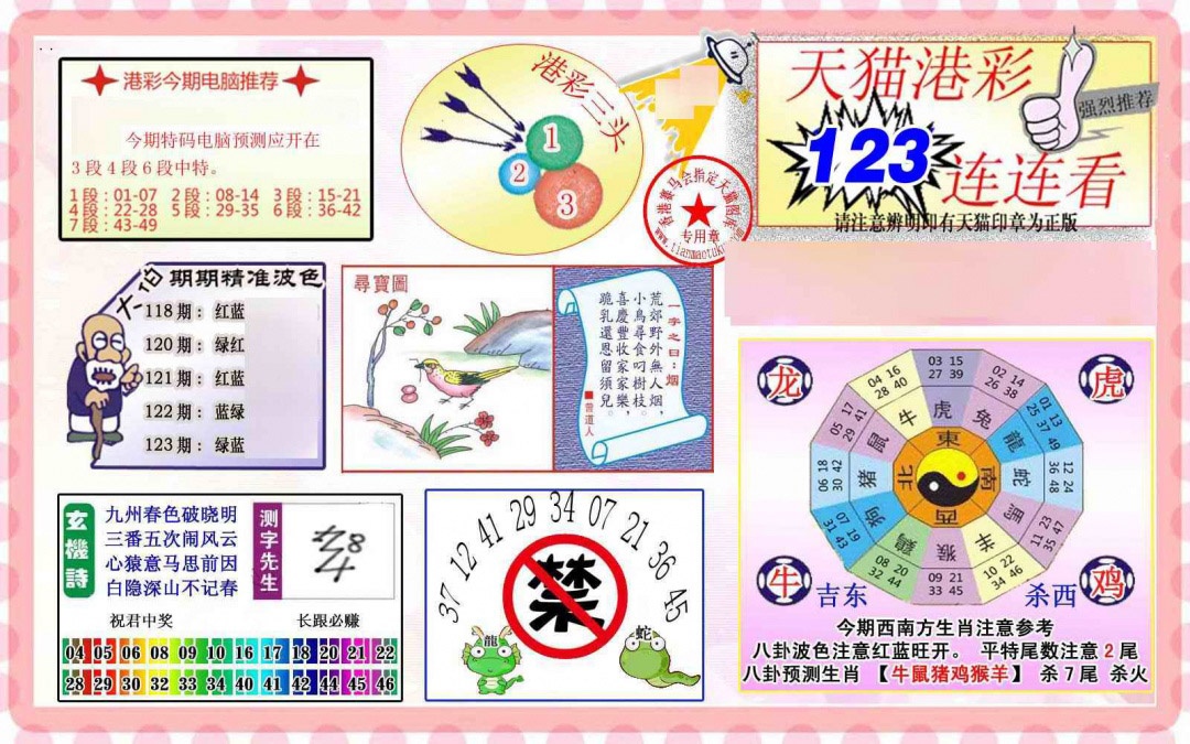 六合彩123期港彩连连中