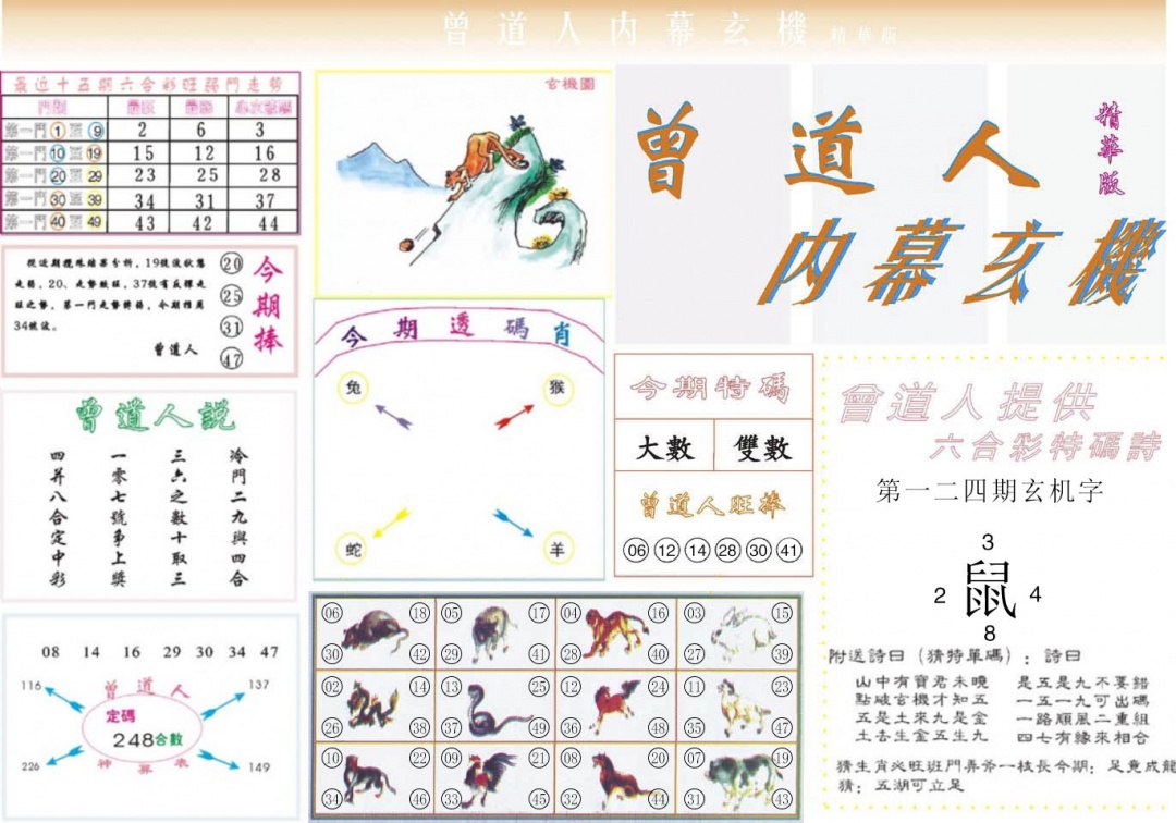 六合彩124期曾道人内幕精华版