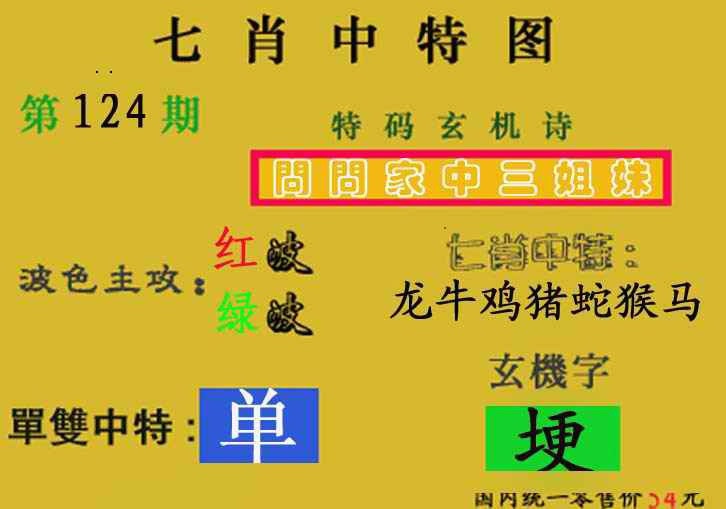 六合彩124期七肖中特(新图)