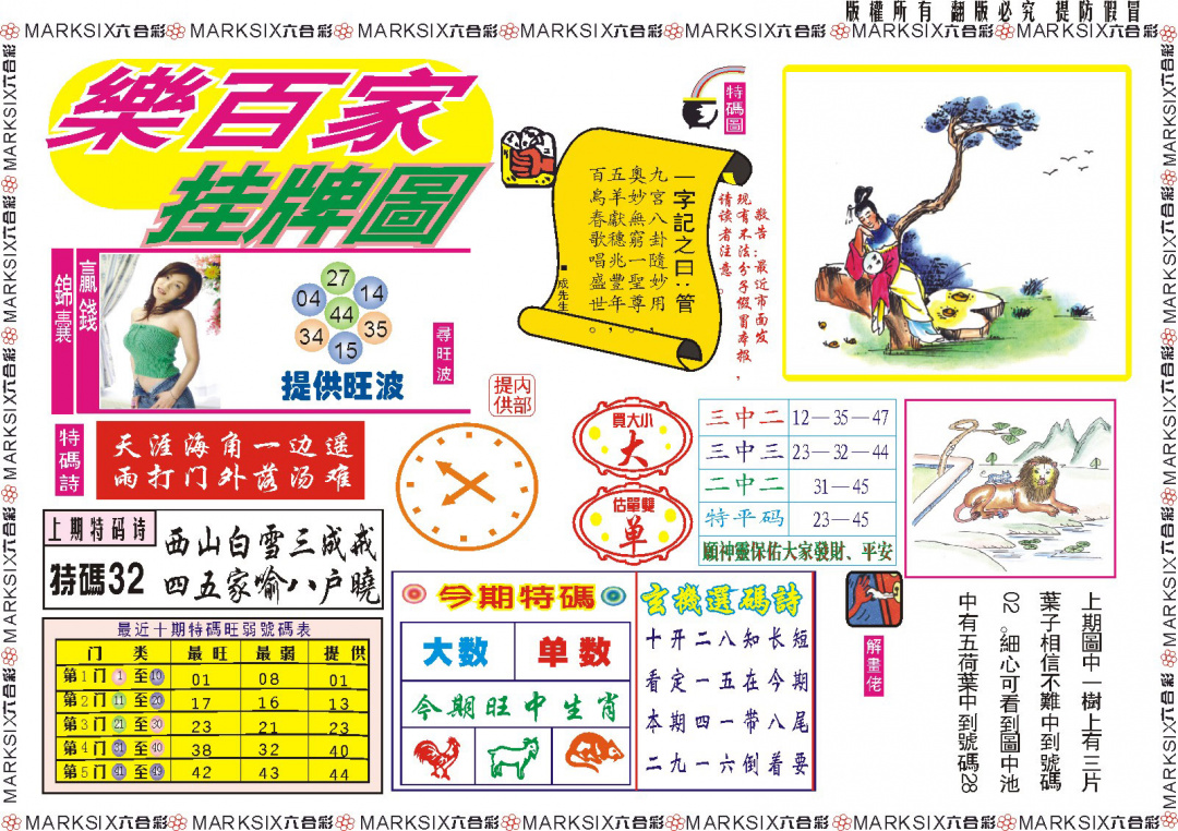 六合彩124期乐百家挂牌图记录