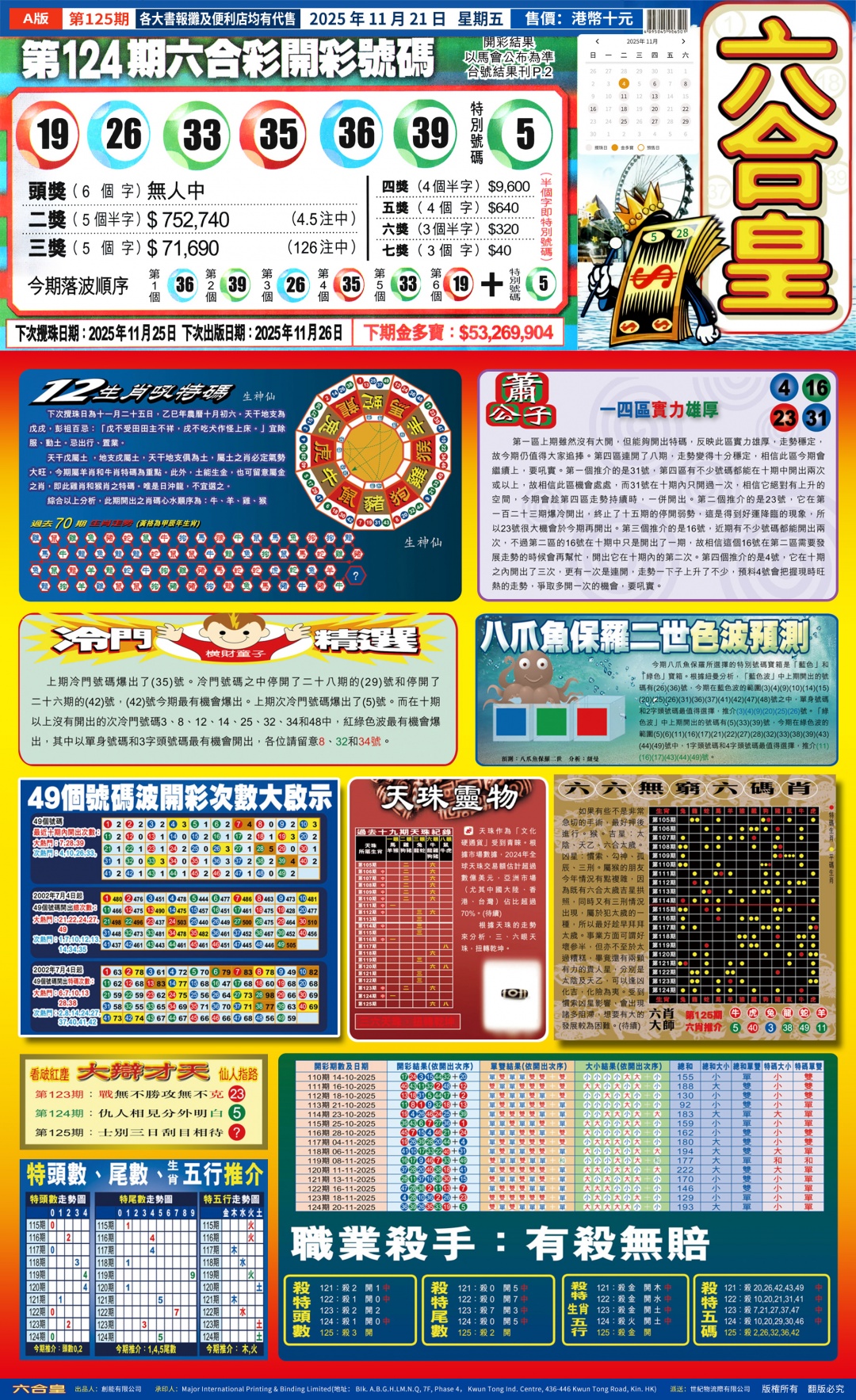 六合彩125期六合皇A