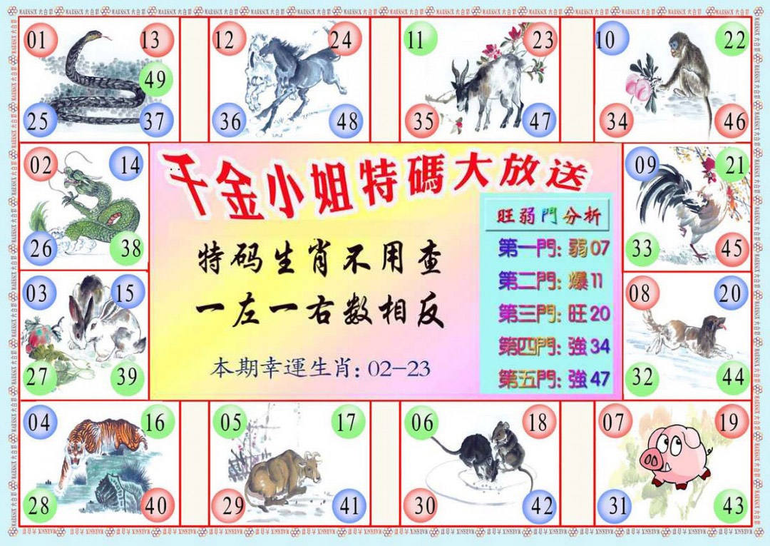 六合彩125期千金小姐B版