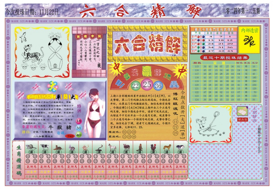 六合彩125期六合精解A