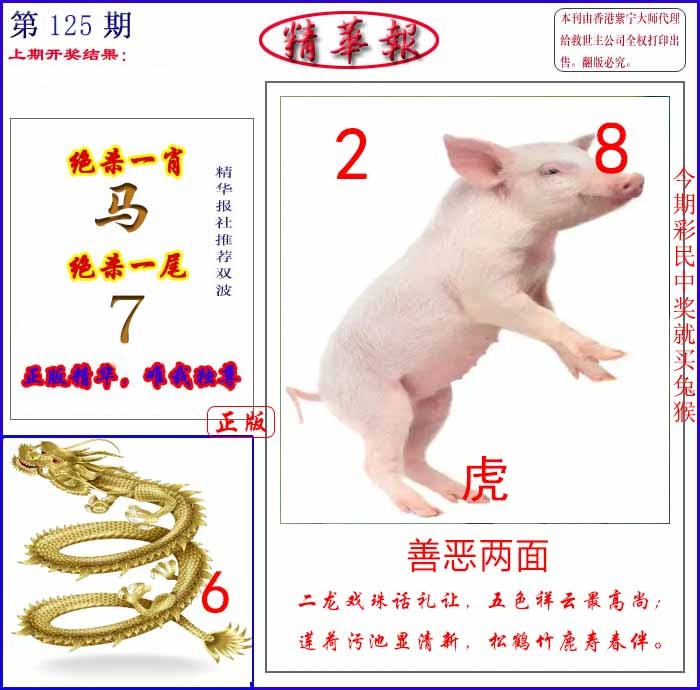 六合彩125期新精华报报