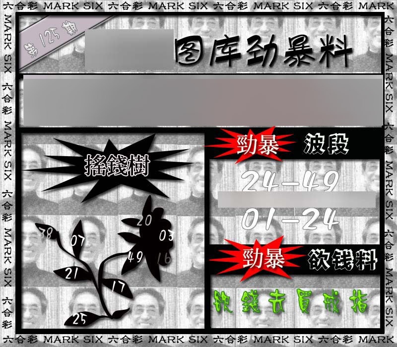 六合彩125期劲暴来料{正版}