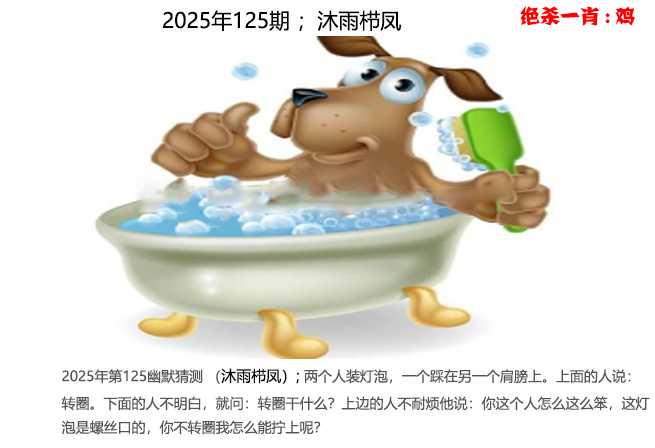 六合彩125期幽默猜测